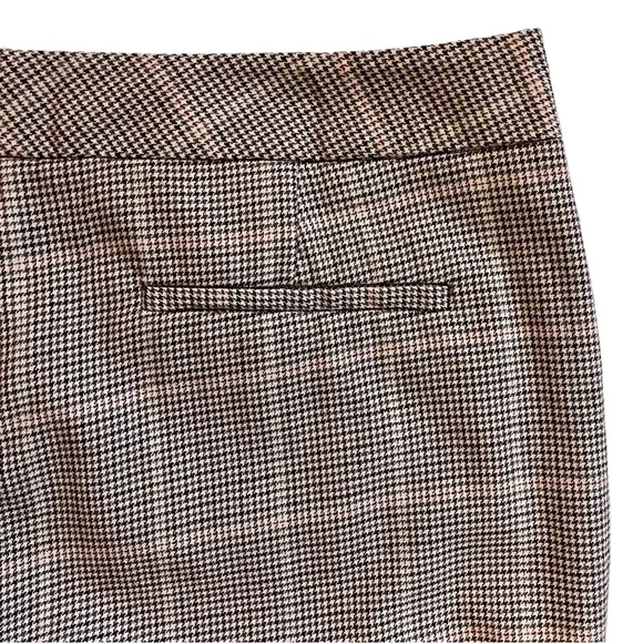 Talbots Signature Flare Wool Window Pane Plaid Wide Leg Trousers - Picture 10 of 14